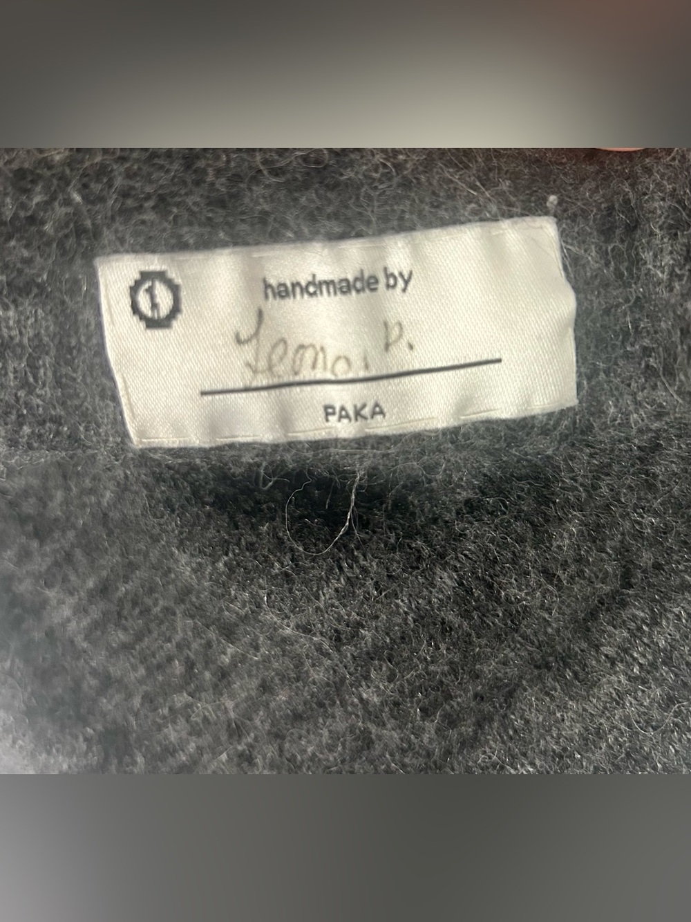Paka Women’s Handmade Alpaca Hooded Pullover Sweater, Charcoal Gray Medium/Large - Picture 8 of 16